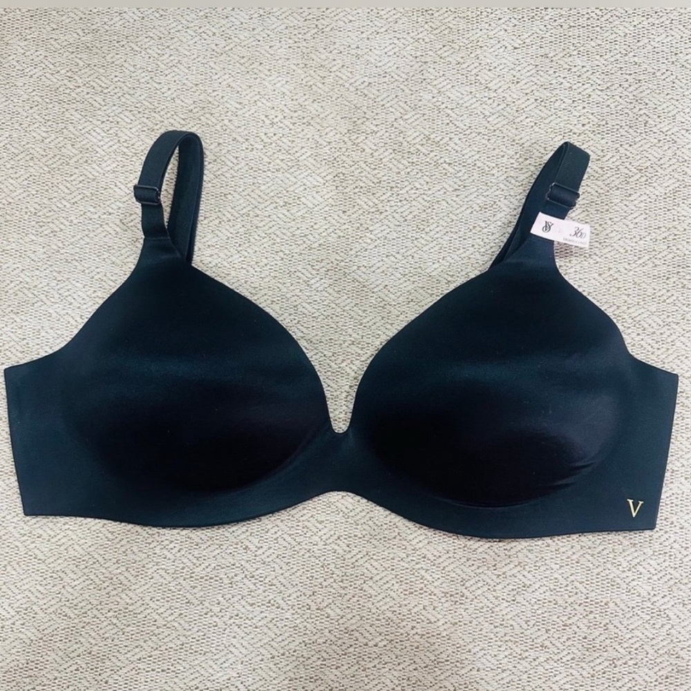 Victoria's Secret 36 D Bare Infinity Flex Lightly Lined Black Bra VS NWT